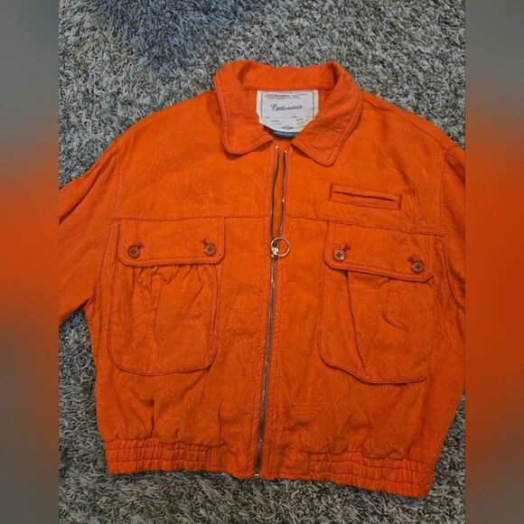 Cartonnier Orange Utility Jacket with Sporty Cropped Fit - Picture 4 of 8